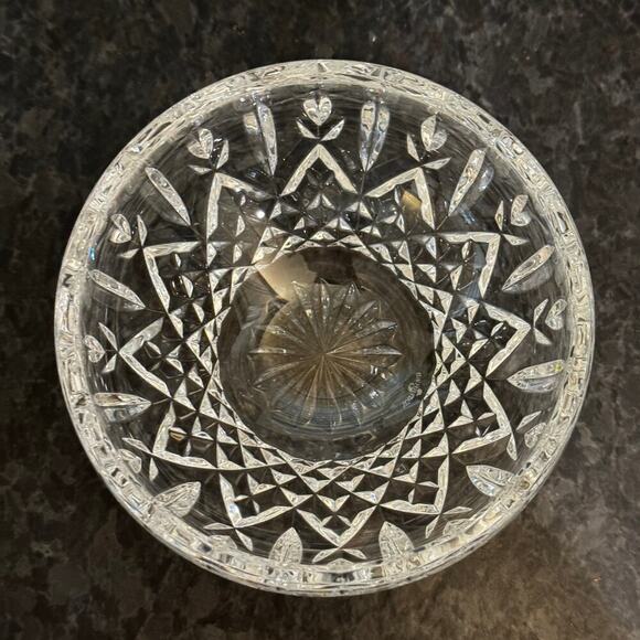 Waterford Crystal Lismore 5” Bowl Signed Seahorse Mark Ireland Cut Diamond Fan - Picture 6 of 6